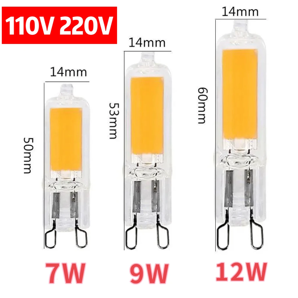 

10PCS LED Bulb Dimming 7W 12W G4 G9 Light Bulb AC 220V 110V LED Lamp Spotlight Chandelier Lighting Replace 20w 30w Halogen Lamp