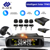 E-ACE Tire Pressure Monitoring System Sensor Solar Tire Pressure Monitoring System Wireless Built-in External Car Universal TPMS