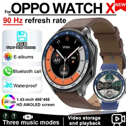 2024 New For OPPO Watch X Smart Watch Men 4G Memory MP4 Music Video 3D Bluetooth Call SmartWatches For HUAWEI IOS TWS Earphones