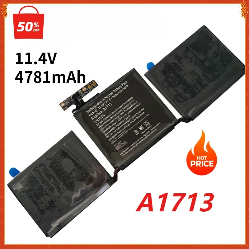 

A1713 Replacement Laptop Notebook Battery for MacBook Pro A1713 A1708 (Later 2016-Mid 2017) MLL42LL EMC 2978 3164 020-00946