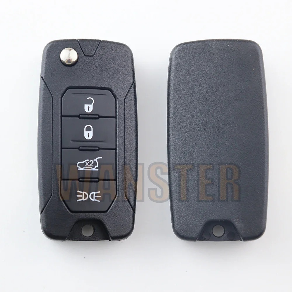 Car Key Fob Case Shell Housing for Jeep Renegade Compass 2016 2019 2020 2021 for Fiat 500X 2015 2017 2018