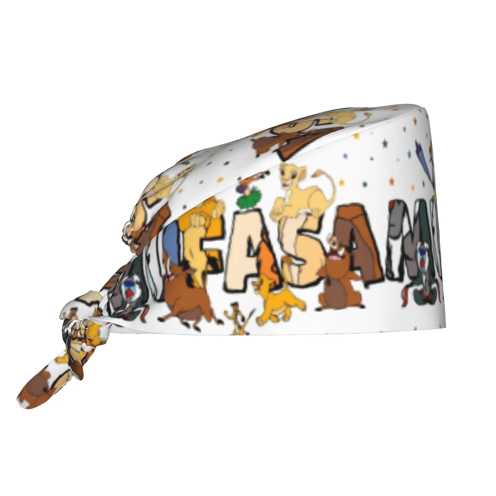 Gorro Quirúrgico MUFASA El Rey León, Gorro de Enfermería Unisex, Gorro Médico con Diseño de Simba, Zazu y Timon