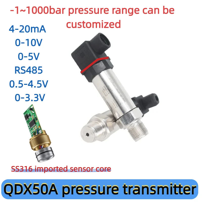 

0.1bar 0.5bar 25Mpa 4-20mA RS485 output Pressure Sensor 10bar 500Kpa 24V Supply G1/4" Water Oil Fuel pressure transmitter