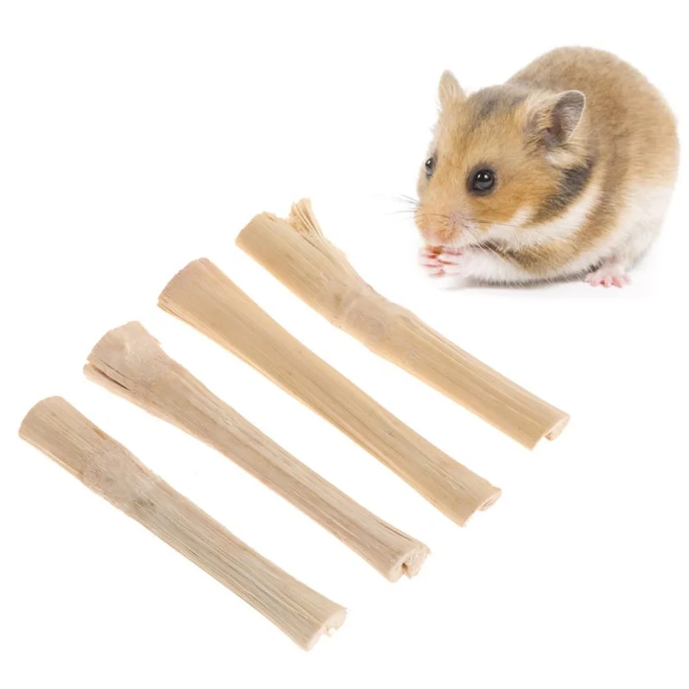 1 Pack 500g Hamster Molar Rod Sweet Bamboo Stick Pet Snacks Chew Toys for Rabbit Hamsters Chinchillas