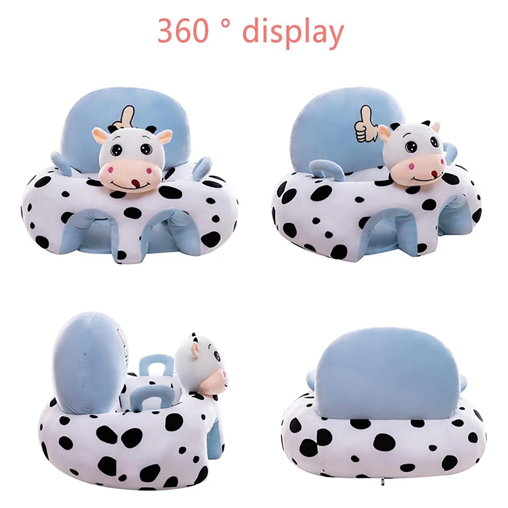 

Baby Sofa Support Chair Soft Plush Cartoon Animal Baby Sitting Chair Learning Sitting Seat-B61B