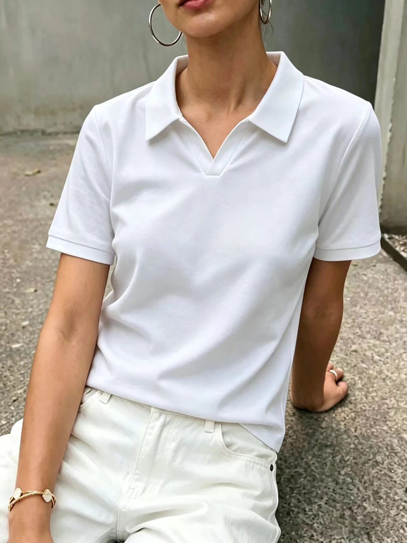 Women'S Fashion Casual Polo Shirt T-Shirt, Suitable for Spring And Summer Wear Multi-Color Options, Comfortable Trendy Versatile