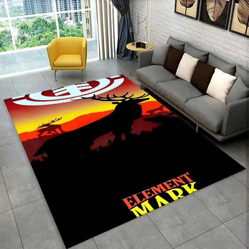 Classic Boardsport Logo E-Element Skateboards Non-Slip Area Rug for Living Room Bedroom Playroom,Carpet Floor Mat for Home Decor