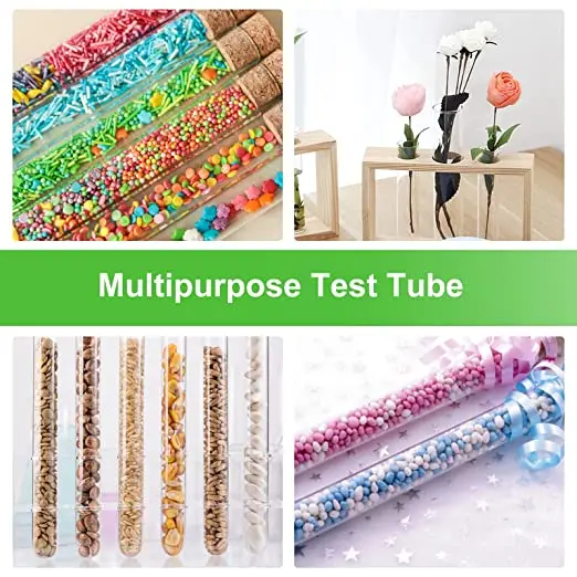 8Pcs Test Tubes Bottom Laboratory Tube Liquid Containers Wedding School