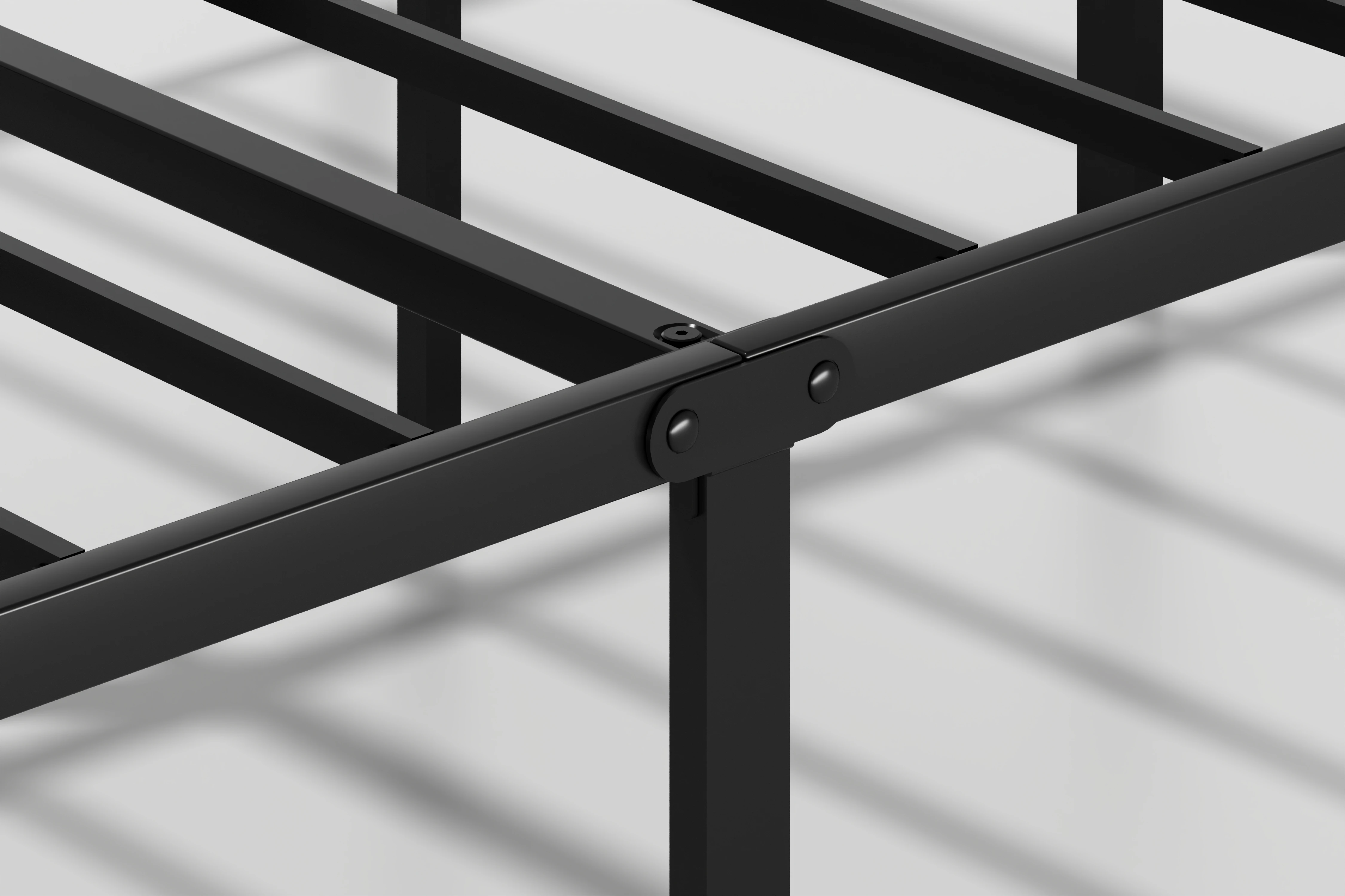 ارتفاع 12 بوصة، منصة إطار سرير، سرير معدني، كريم أساس مرتبة فولاذي شديد التحمل، سهل التجميع، بدون ضوضاء وهزازة، أسود #6