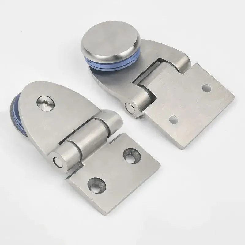 4PCS Stainless Steel Glass Door Hinges Display Cabinet Hinges Dining Deli Window Pet Gate Door Hinges Mechanical Equipment Hinge