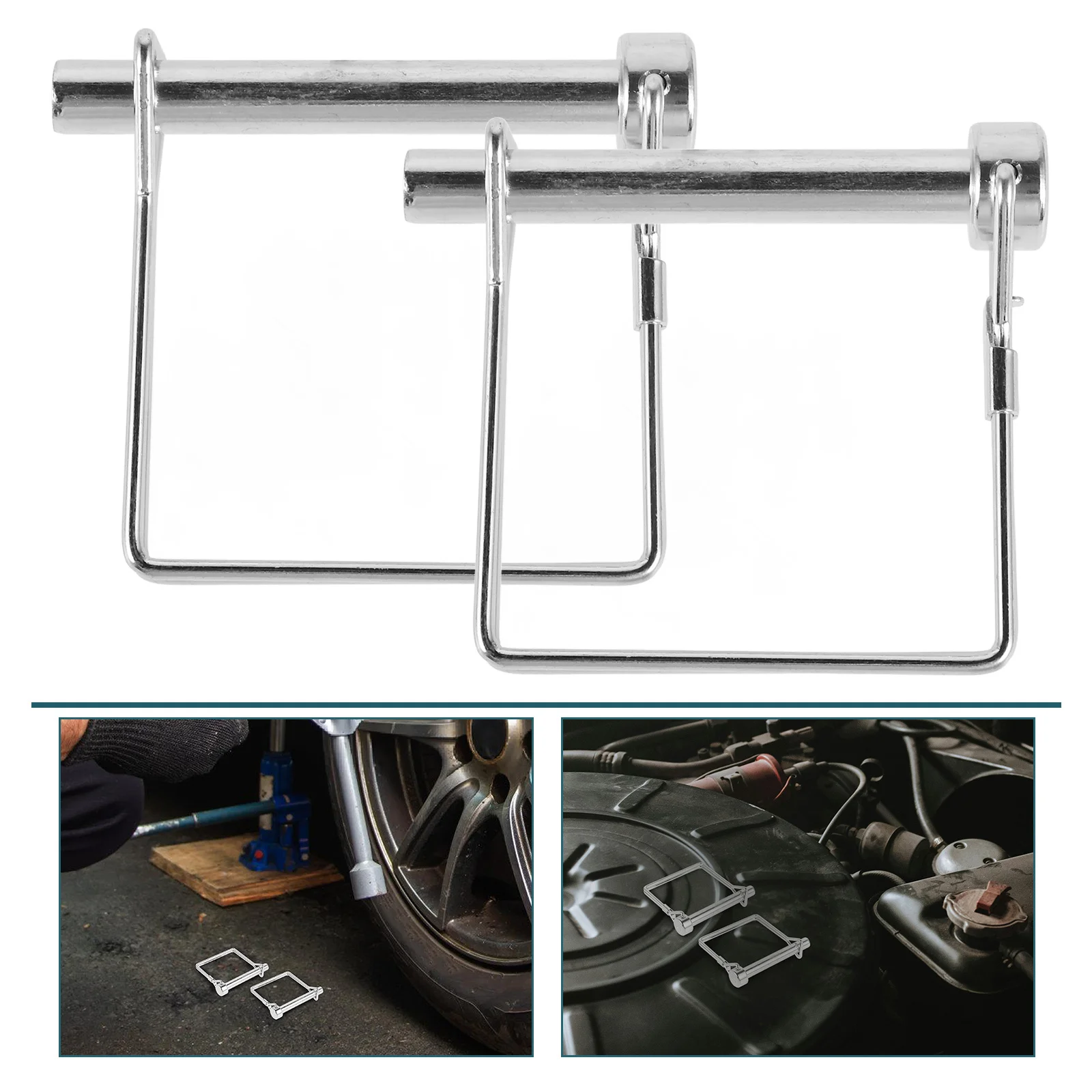 

10Pcs Locking Pin Square Trailer Hitch Pin Heavy Duty Spring Steel Rv Tow Pins for Trailer Hitch