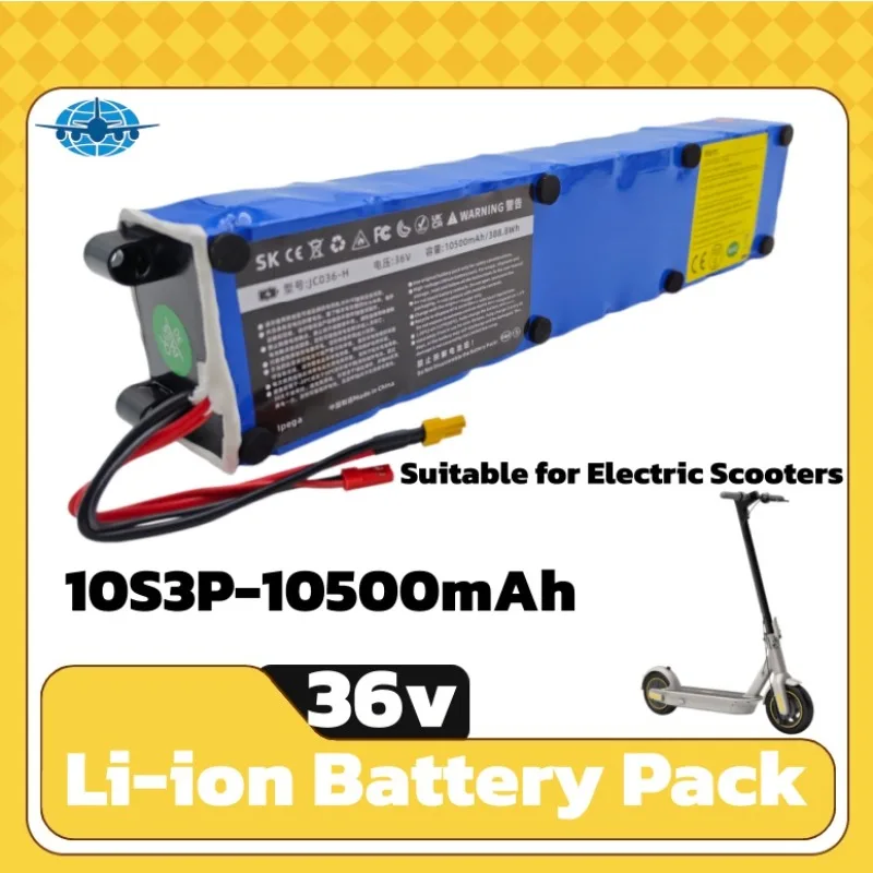 

Эксклюзивный источник питания для электросамокатов, 10S3P 36V 10500mAh, безопасный и долговечный, с полным функционалом.