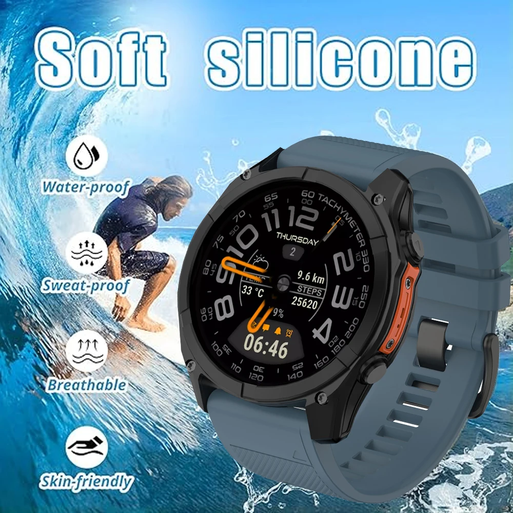 가민 페닉스 5X/5 플러스/페닉스8 8프로 7 7X 6X용 26mm 22mm 밴드 소프트 실리콘 스트랩 엔듀로 3/택틱스 8 시계줄 퀵핏 팔찌