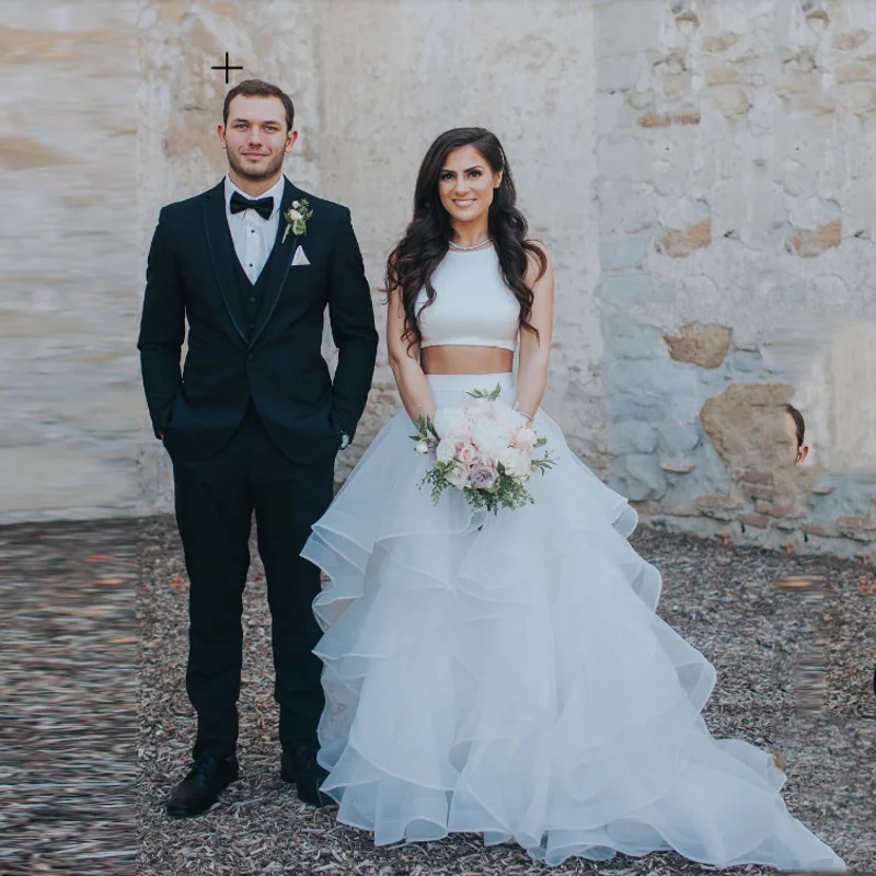 Romantyczna spódnica ślubna warstwowa z elastycznym pasem szyta na miarę spódnice tutu damska spódnica tiulowa warstwowa ropa de mujer