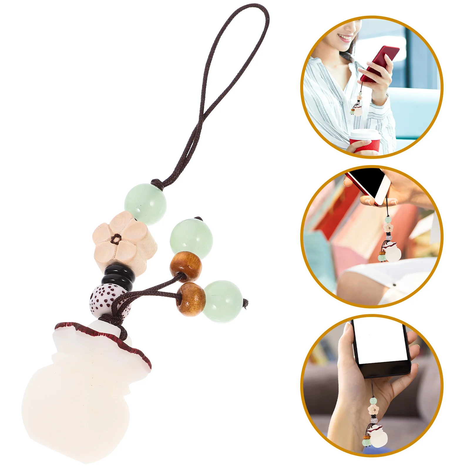 

Bodhi Cell Phone Chain Pendant Mobile Decoration Strap Keychain Delicate Decorative Rope
