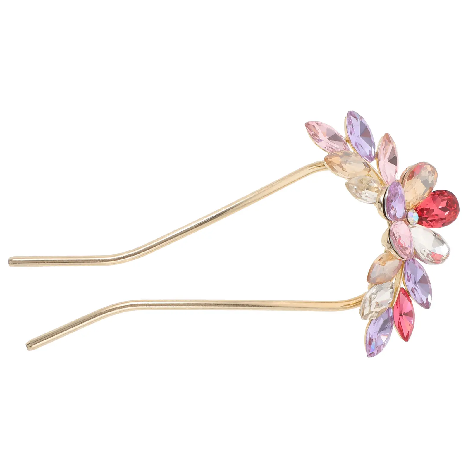 

U Shaped Hairpin Rhinestone Wedding Accessories Purple Bride Bridesmaid Hairpins Secure Hold Stylish Hair Tools