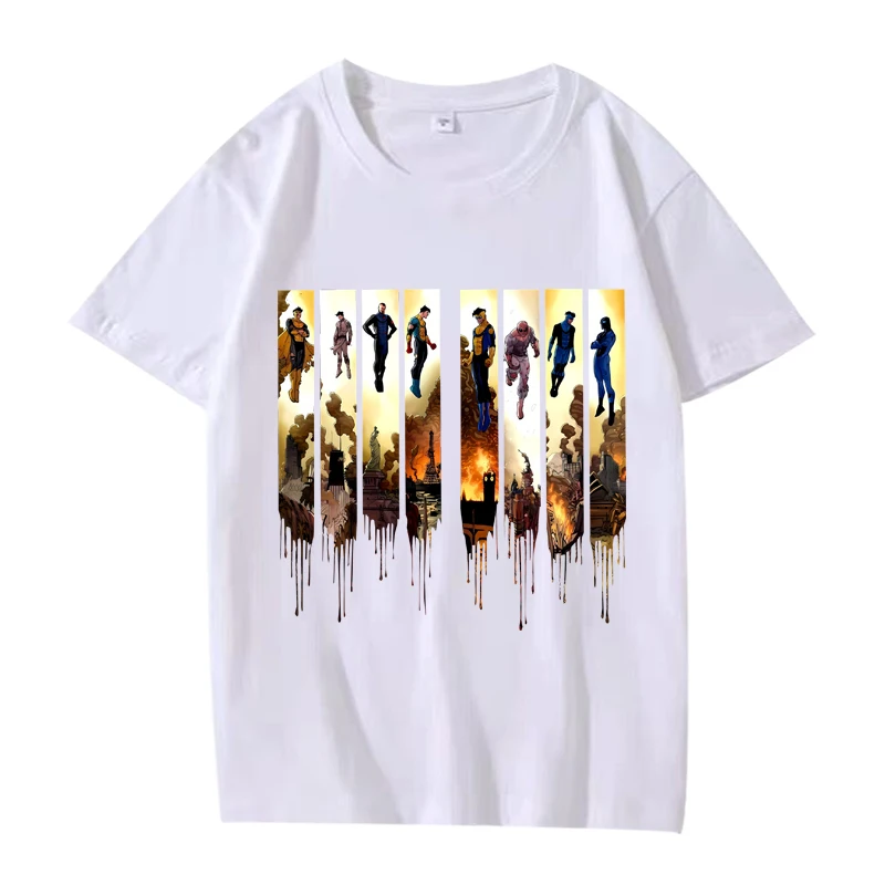 The Invincible war Comic Art Classic  T Shirt men women Oversized 100% Cotton Hot sale short sleeve Summer Unisex plus size tops - Image 2