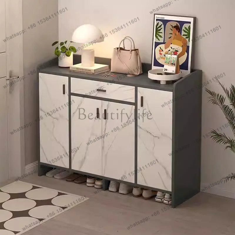 PG Italian Style Shoe Cabinet Minimalist Design Corridor Entryway Shoe Cabinet Narrow Luxury Zapatera Small Apartment Furniture