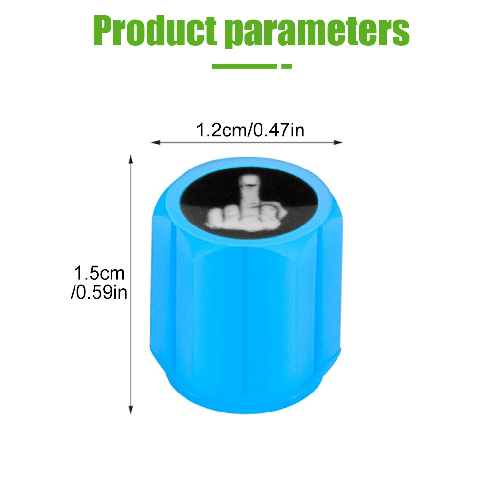Luminous Middle Finger Tire Valve Stem Caps, Fluorescent Tire Valve Caps, Universal Stem Cover for Car, Truck, Motorcycles, Bike view 3
