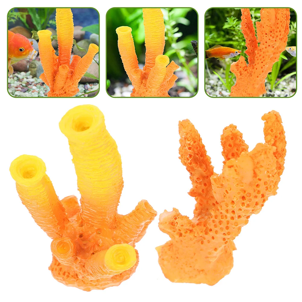 

4Pcs Aquarium Coral Decorative Artificial Plants Wear-Resistant Landscape Coral for Fish Tank Creative Home Aquarium Decor