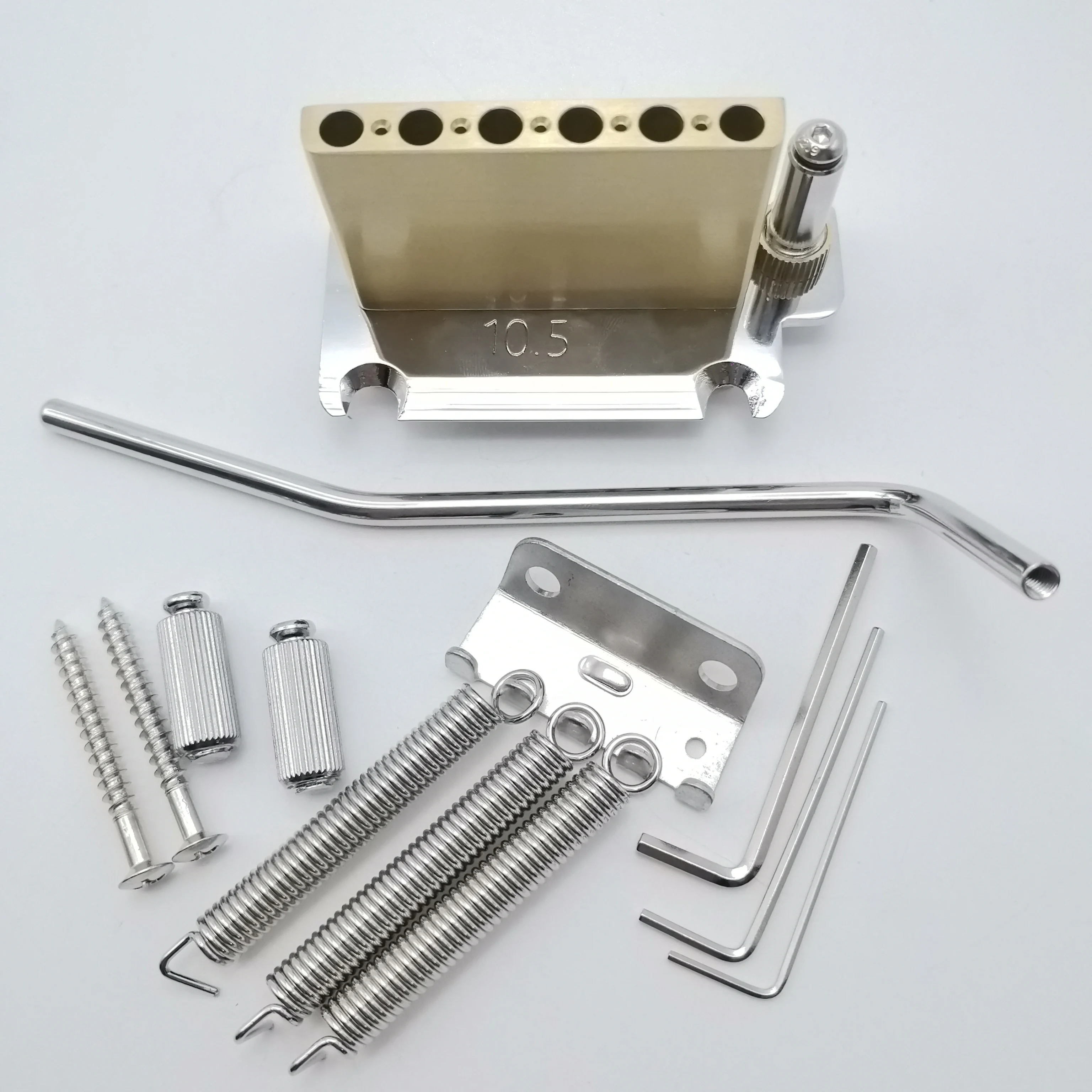 Upgraded Version Brass Block Brass Saddles Tremolo 2-Point Bridge With Locking Vibrato 52.5mm