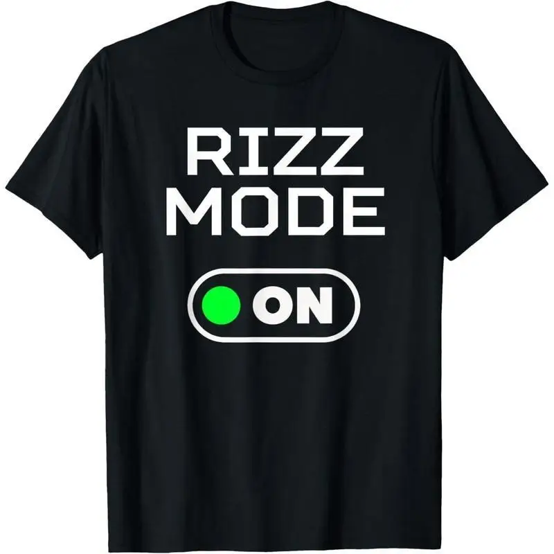 

Funny Rizz Mode T-Shirt Unisex Trendy "Rizz Mode ON" Slang Graphic Tee Social Charisma Flirting Humor Cotton Top Gift