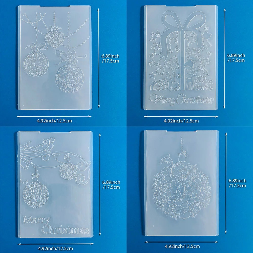 2D/Weihnachtsausgabe/Prägeordner für die Kartenherstellung, Prägevorlage für Scrapbook, Papierhandwerk, Album, Stempel, Dekor