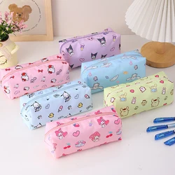 Kawaii Sanrio Stationery Bag Hello Kitty Kuromi Cinnamoroll Y2K Pencil Case Cartoon Cute Student Children Stationery Storage Bag