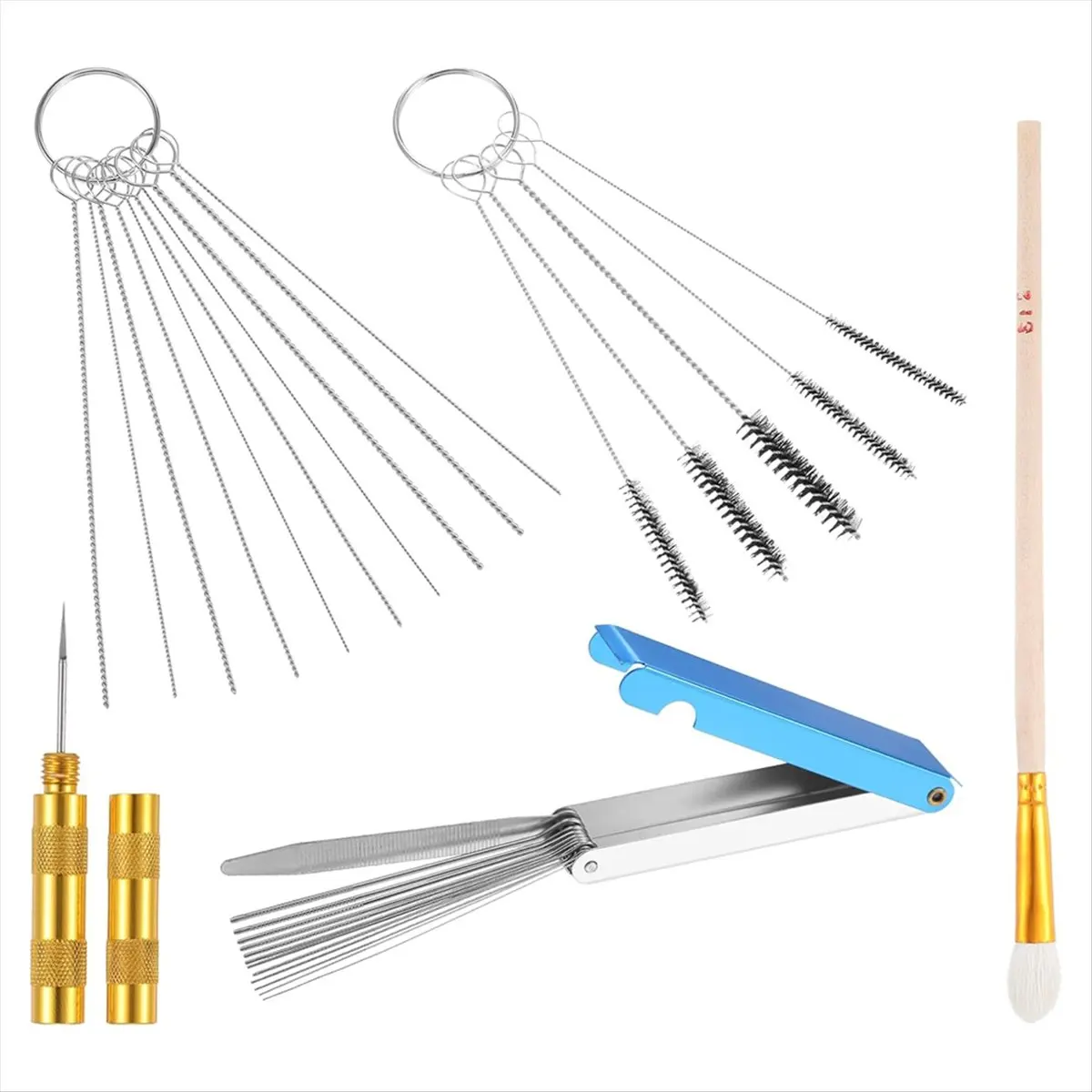 B09A Carburetor Cleaning Kit, Carburetor Jet Cleaning Tool for Motorcycle ATV Moped Welder Carb