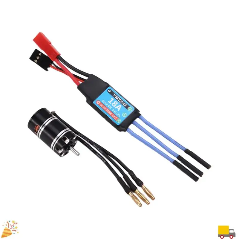 

YSIDO Mini 1525 5800KV Бесщеточный двигатель 18A Электронный регулятор скорости для радиоуправляемого автомобиля 1/24 1/28 1/26