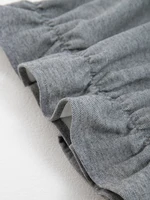 New Women's High Waist Wide Leg Cropped Pants, Retro Loose Lantern Pants, Spring Autumn Sweet Ruffled Casual Trousers. - Image 6