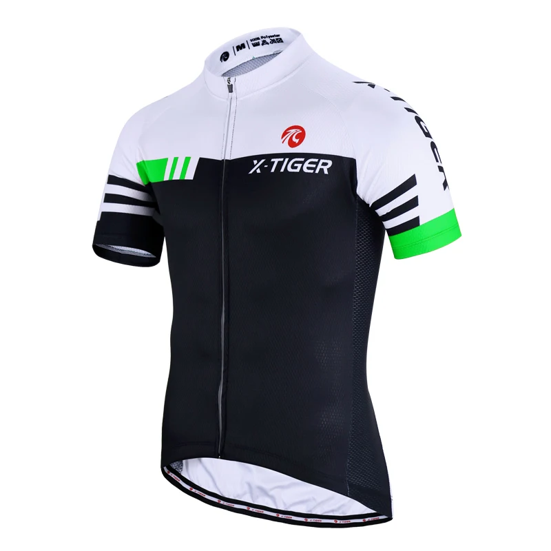 

X-TIGER Cycling Jersey Men Summer Short Sleeve Breathable Anti-Pilling Eco-Friendly Bike Clothing Top With Non-slip Webbing