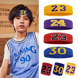 Cotton Athletic Headband Elastic Sweatband Protection Basketball Tennis Sport Adult Kids Style Gym Fitness Sweat Hair Band