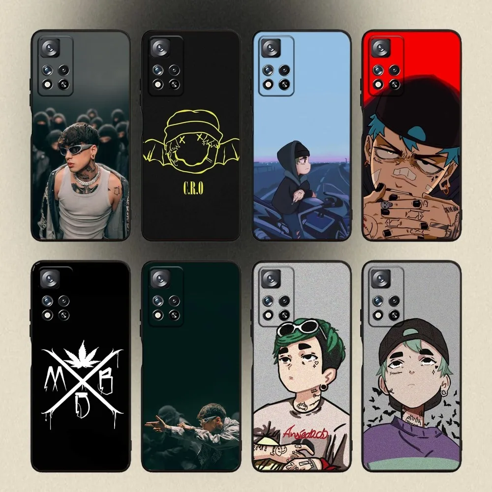 

C.R.O Crocraxker Rapper Phone Case For Samsung Galaxy A20,A21s,A22,A31,A32,A52,A53,A72,73,A80,A91 Soft Black Cover