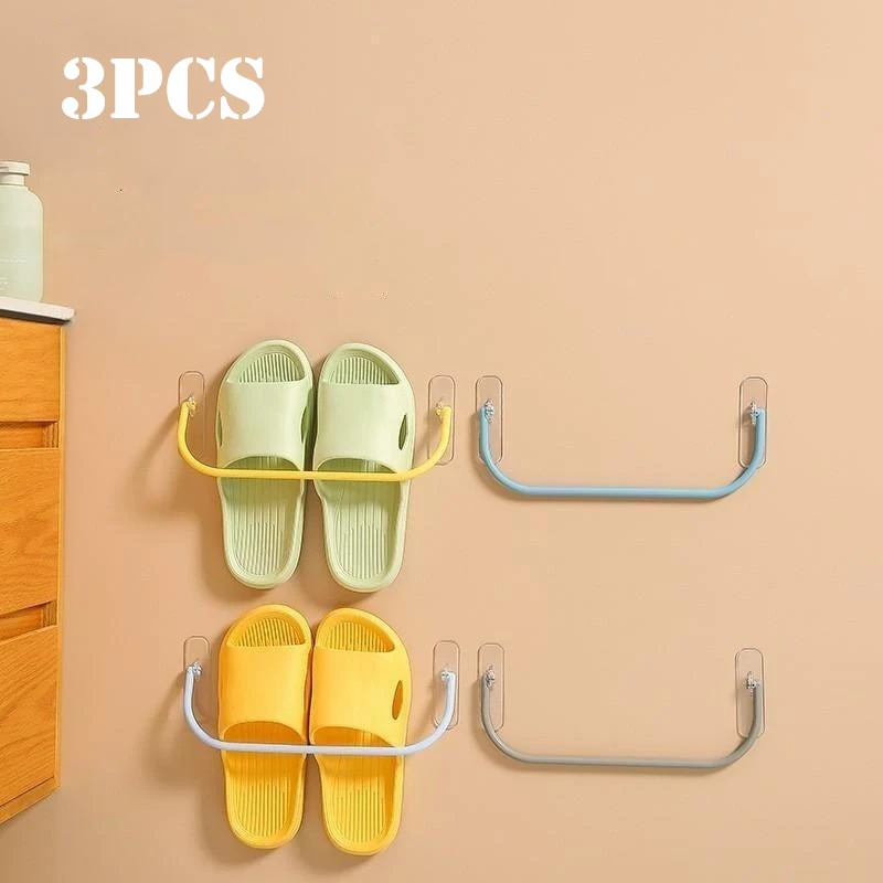 1/2/3pcs Simple Shoes Storage Racks Wall-mounted Waterproof Rack Slippers Sneakers Organizer Bedroom Bathroom Accessories