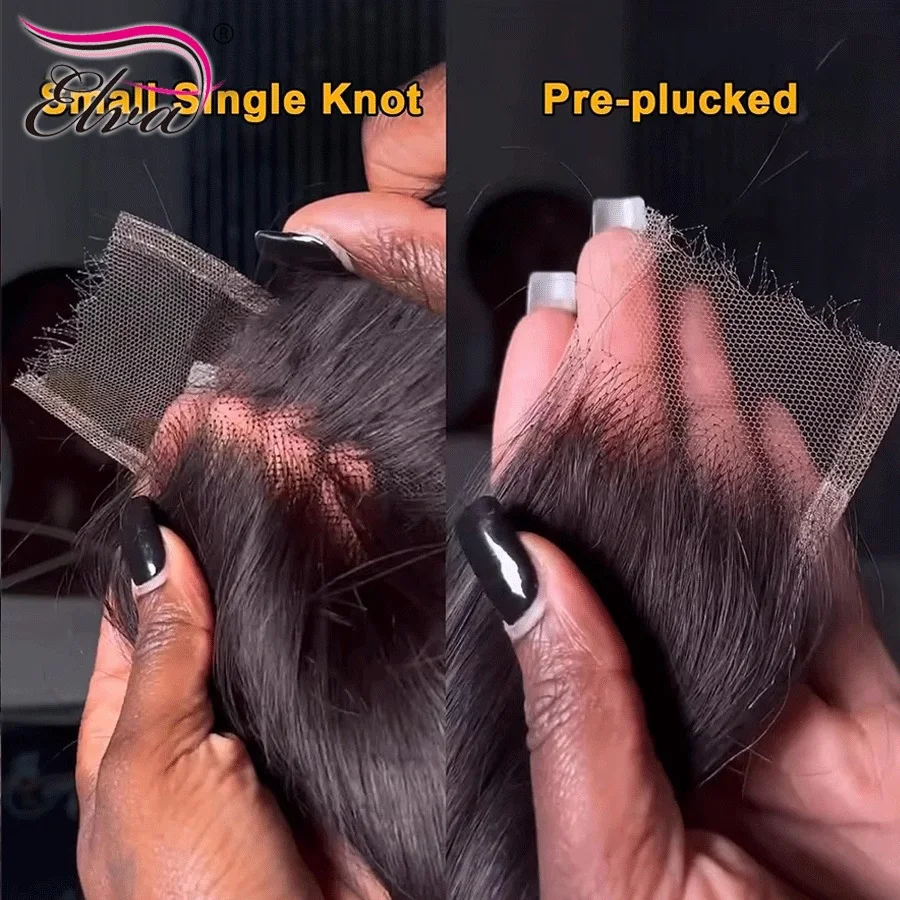 Bye Bye Knots 2x6 HD الدانتيل إغلاق غير مرئية السويسري HD الدانتيل تذوب جلود قبل قطعها Vitname الشعر الخام HD إغلاق أمامي فقط