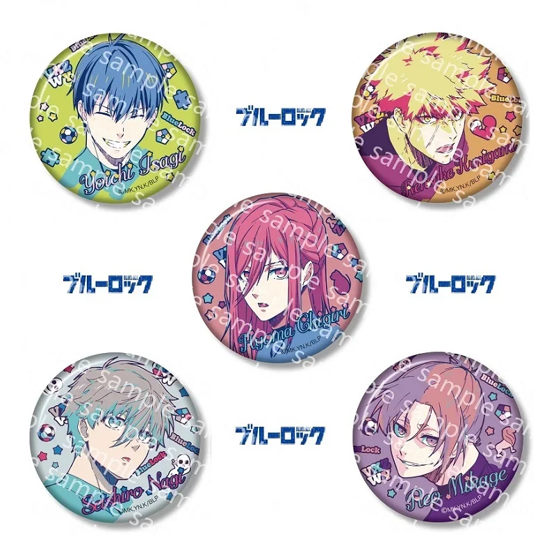 Anime Character Blue Lock Badge Pin, Cartoon Brooch Pins, Party Costume Props, Isagi, Chigiri