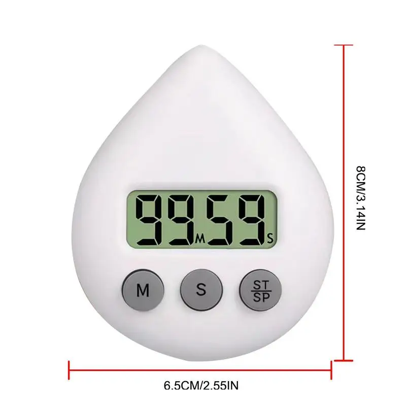 Digital Timer Waterproof Count Up Timer Suction Cup Timer With LCD Display For Classroom Shower Study Working Kitchen Cooking