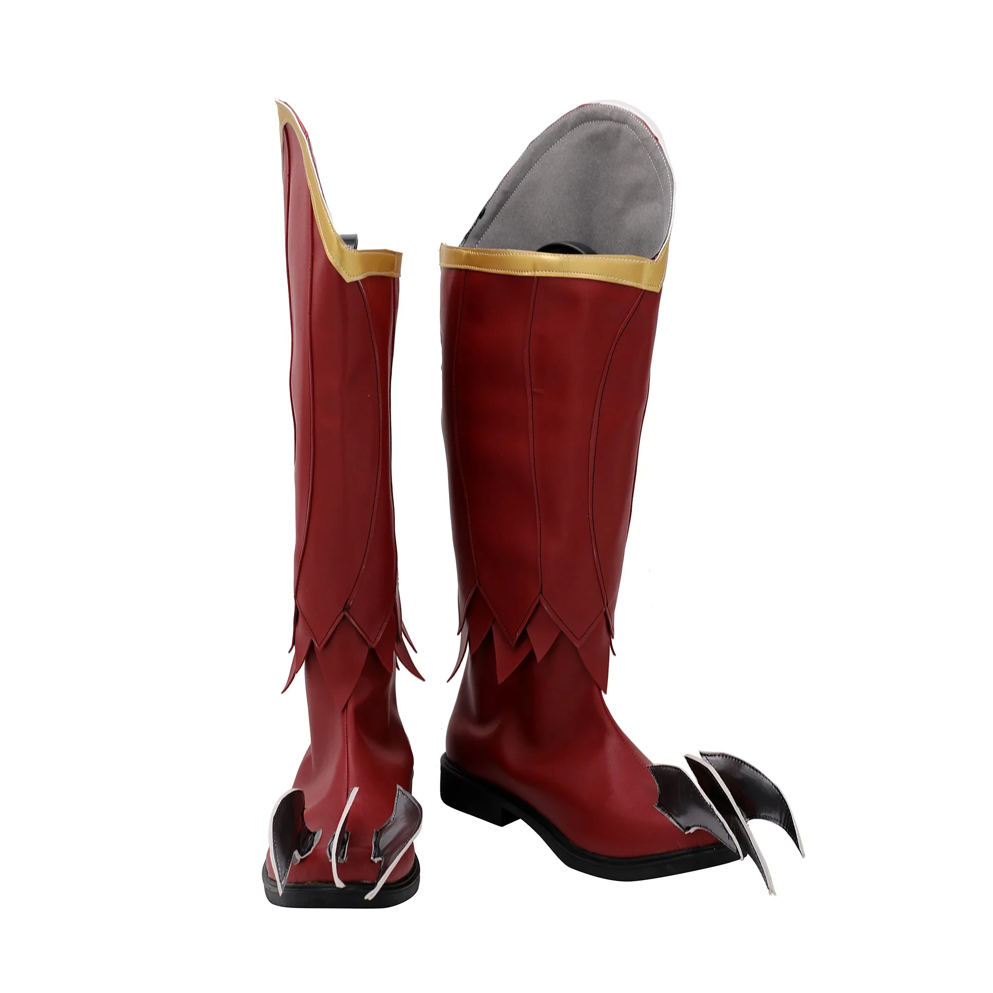 LOL The Rebel Xayah Cosplay Boots Red Leather Shoes Custom Made Any Size