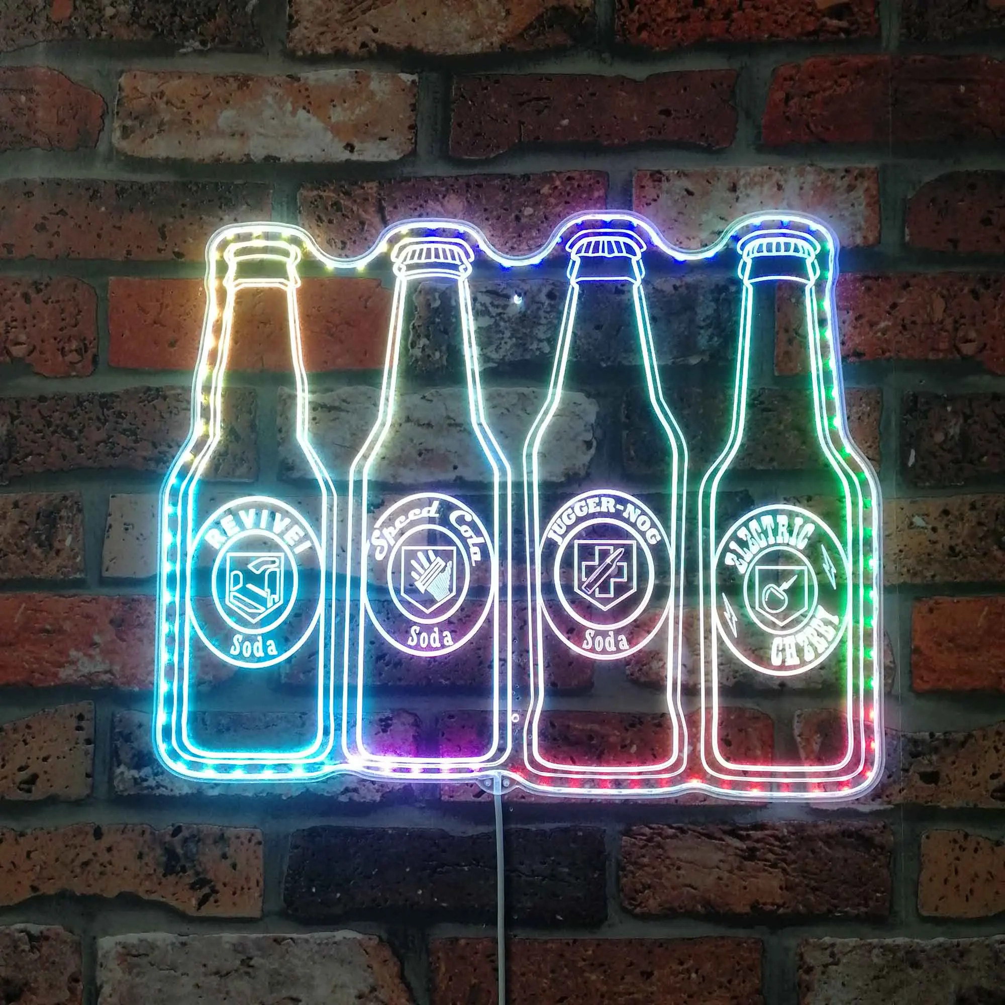 Custom Cod Zombie Juggernog Perk Bottles Neon LED Sign, Custom Logo Night Light LED Sign