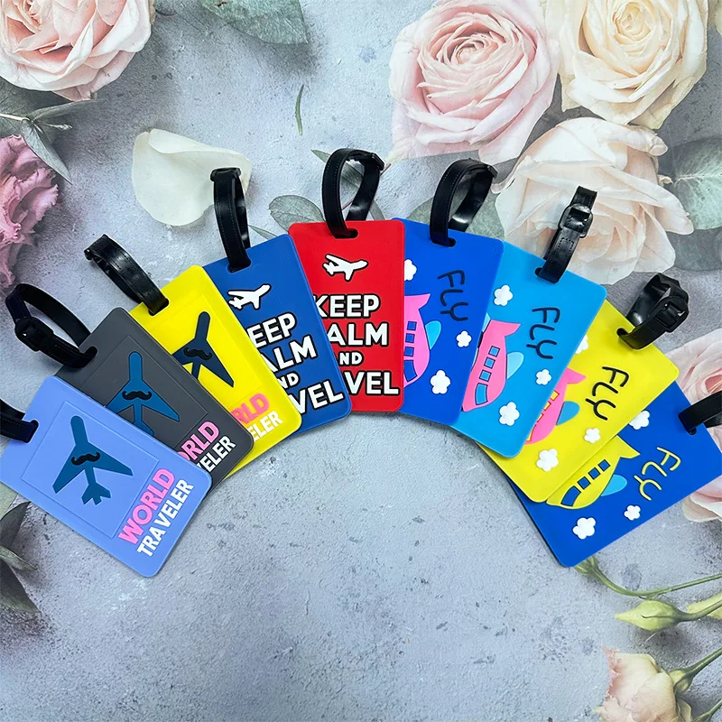 

Багажные бирки для самолетов, мягкий ПВХ, посадочный проход, милые багажные бирки, бирка для чемодана, дорожная бирка, идентификационная этикетка, дорожные аксессуары