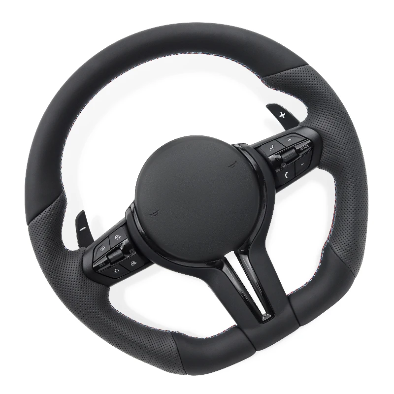 BMW F44 F01 F02 F10 F12 F20 F30 F32 M4 F82 335i E90 325i M5 M6 550i F83 428i X3 F13 E87 E92 E93用 全黒ステアリングホイール