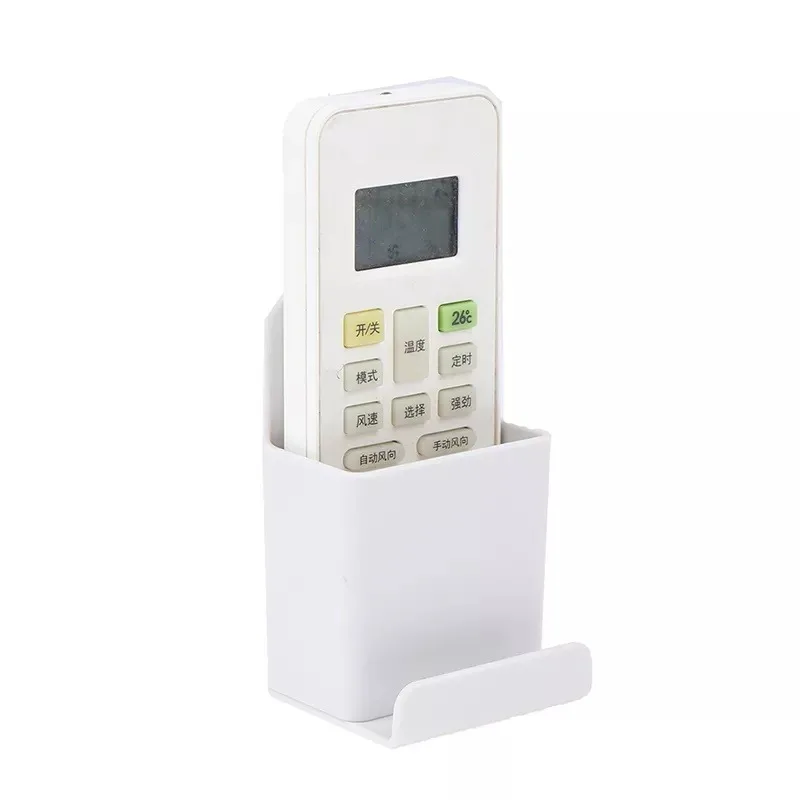 Wall Mounted Organizer Storage Box Remote Control Air Conditioner Storage Case Mobile Phone Plug Holder Stand Container