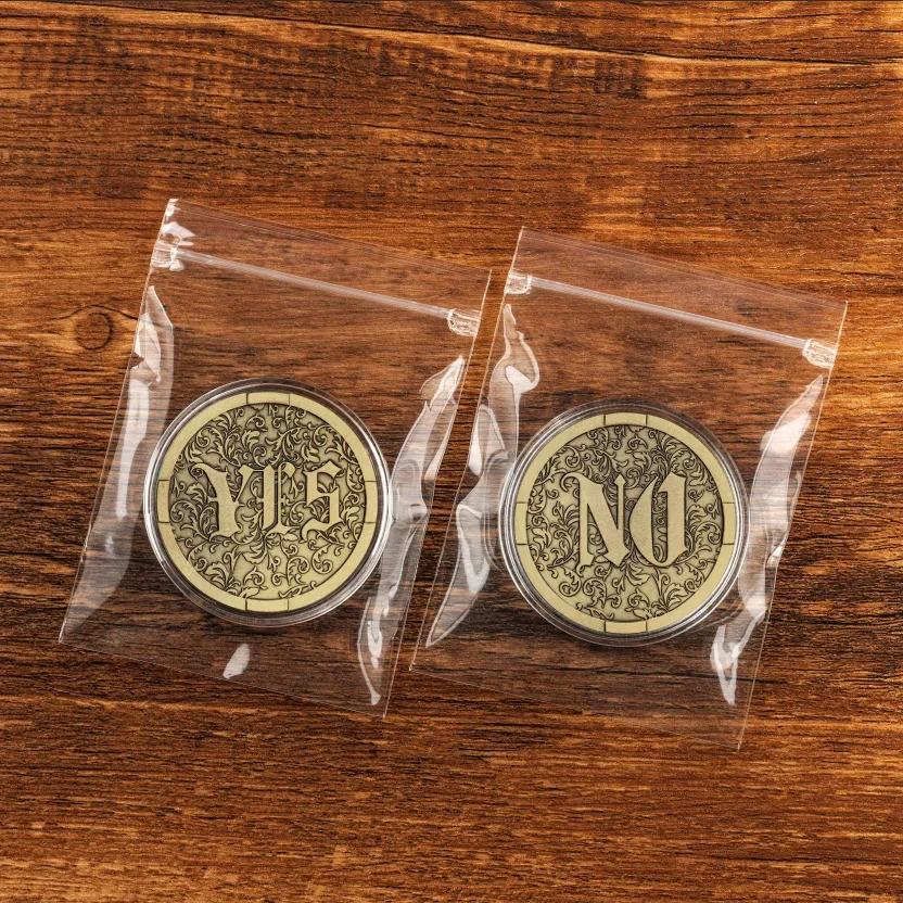 الرجعية نعم أو لا البرونزية مطلي عملة تذكارية غير عملة تذكارية عملات تحصيل هدية الفن الحرفية #4