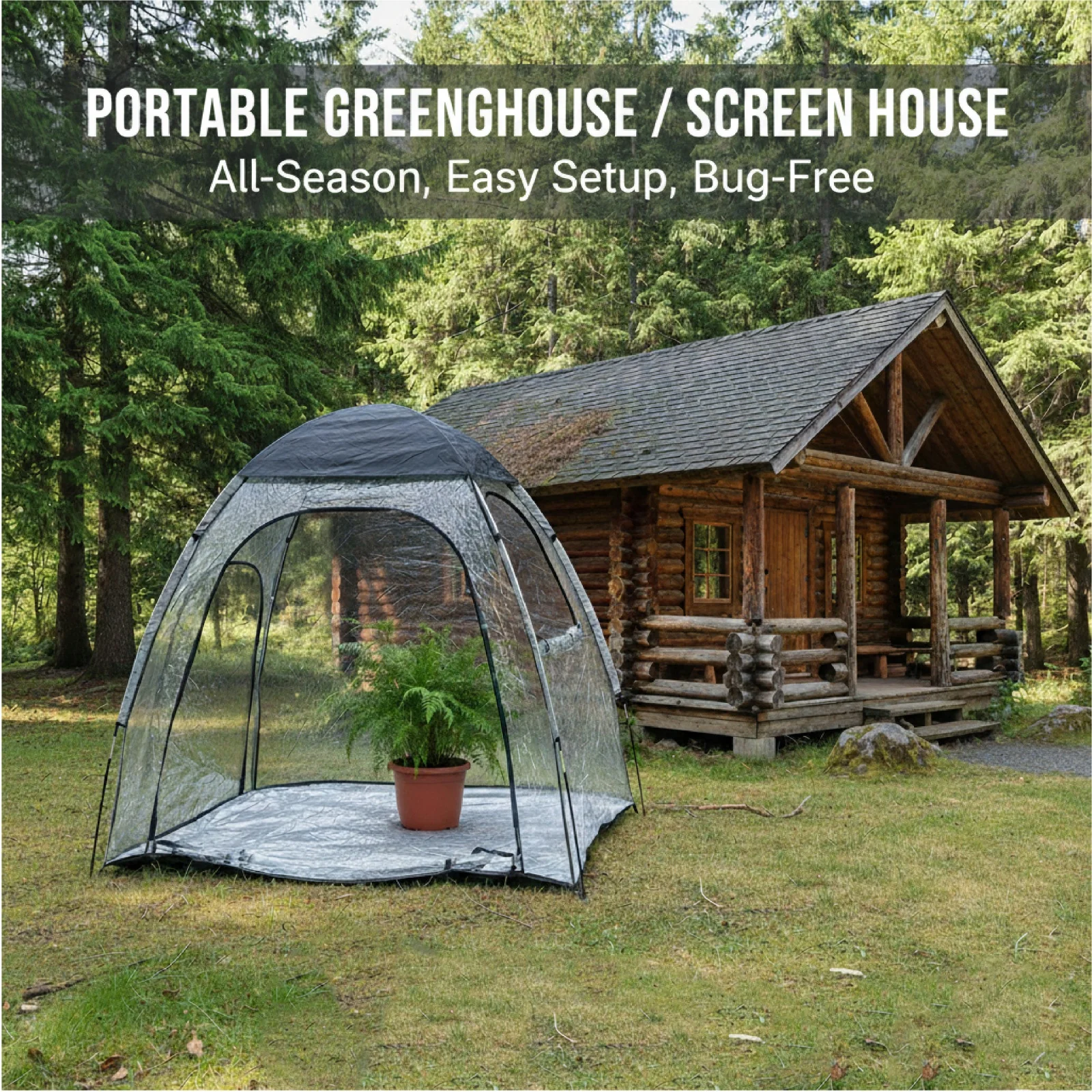 

Portable Transparent Winter Plant Frost Cover for Outdoor Garden Easy Movable Protection Care Tool for Plant Cultivation