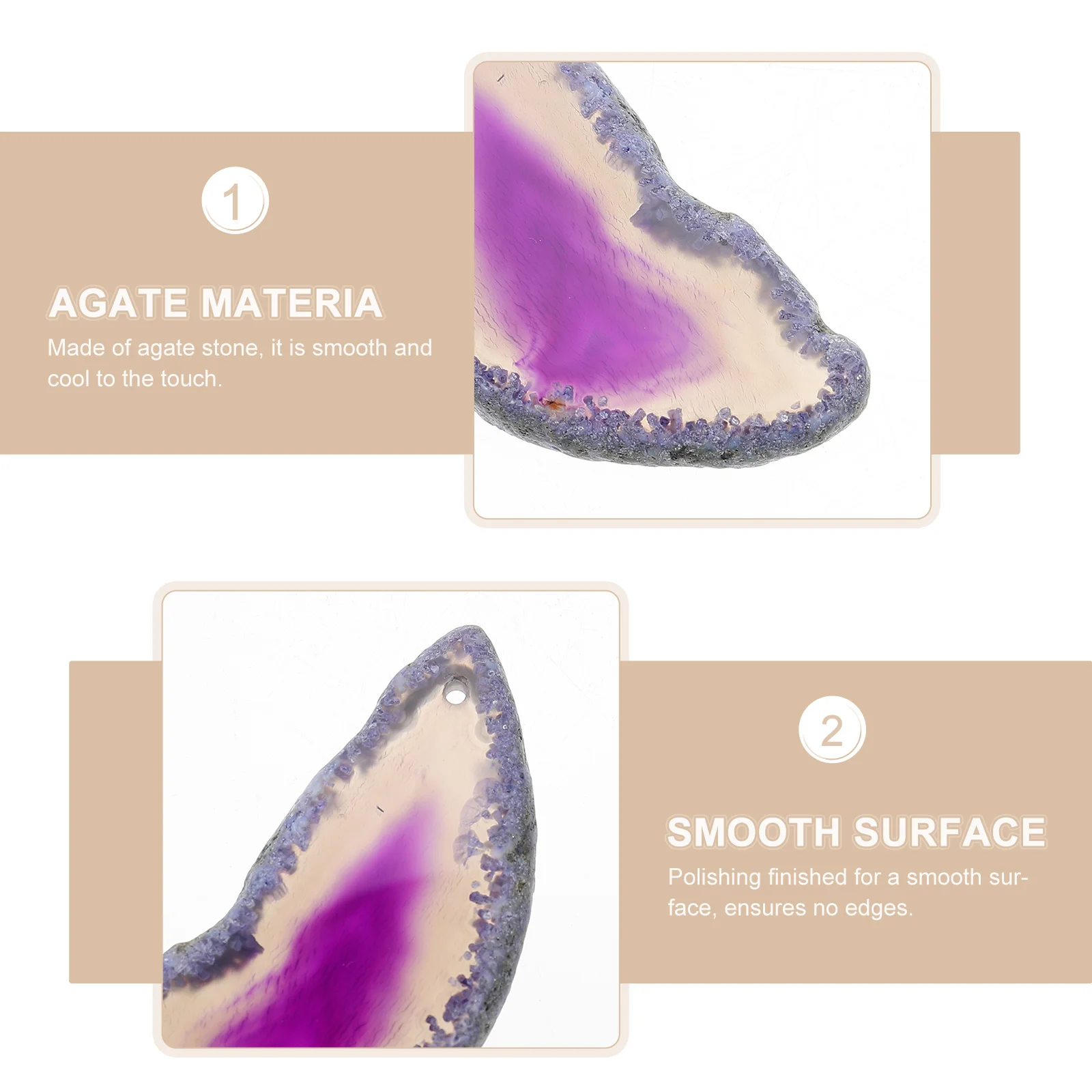 

8 Pcs Agate Slices Porous Natural Stones for DIY Necklace Decor Pendant Jewelry Making Supplies Bright Beautiful Crafts