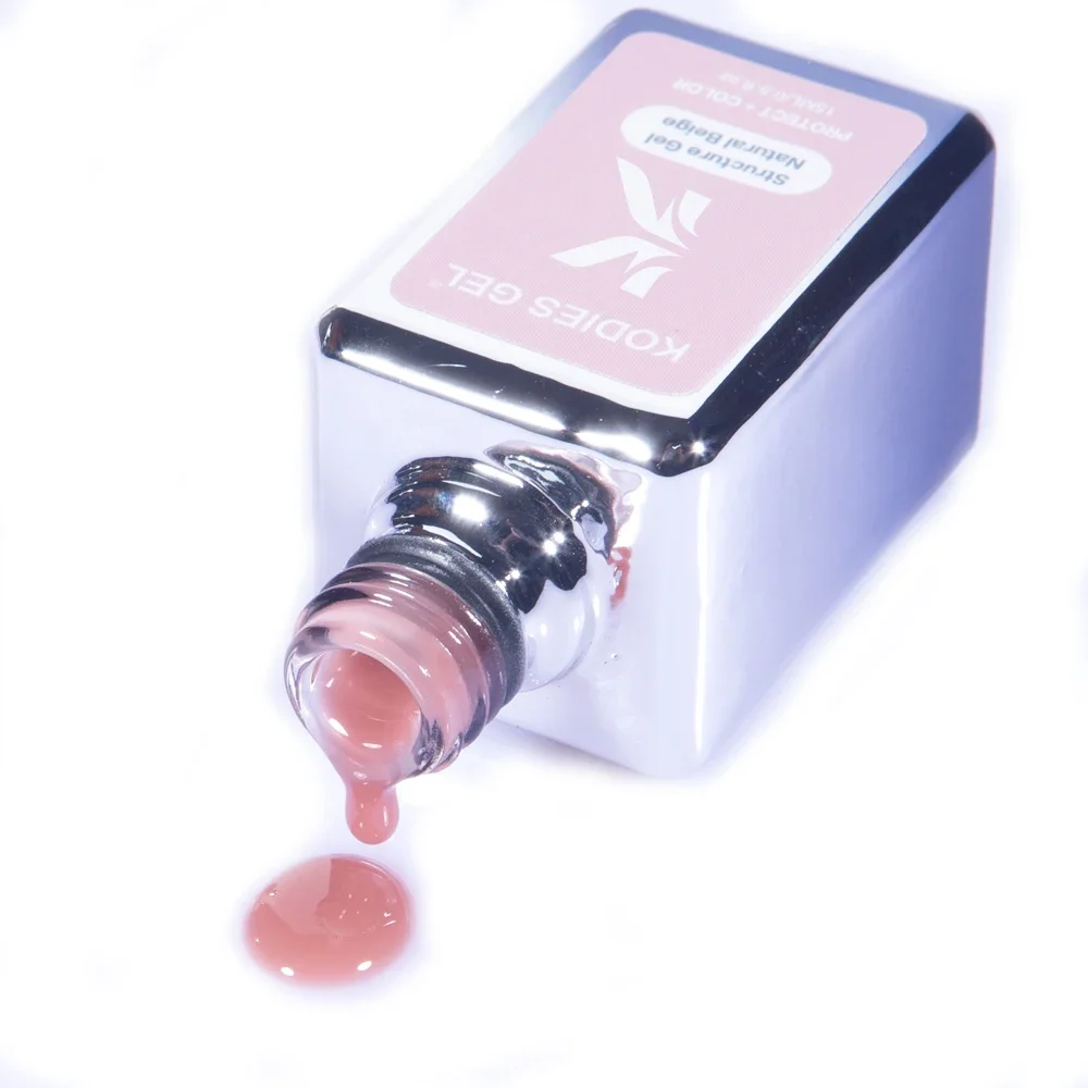 كوديس جل قاعدة مطاطية طلاء أظافر جل بيج طبيعي 15 مللي هيكل شبه دائم للأشعة فوق البنفسجية لون قاعدة هلام ورنيش مانيكير Nailart #2