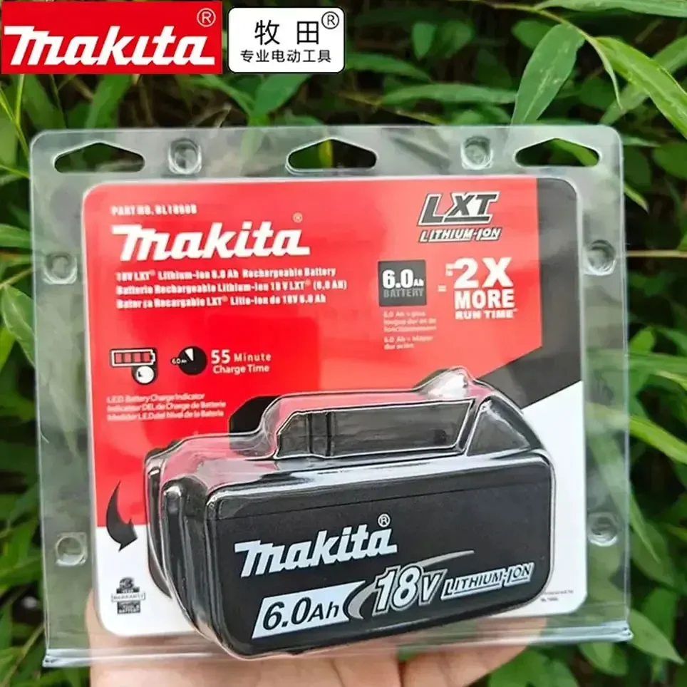 

Original Makita Rechargeable Power Tool Battery, Replaceable LED Lithium-ion, 6.0Ah 18V LXT BL1860B BL1860BL1850 BL1830