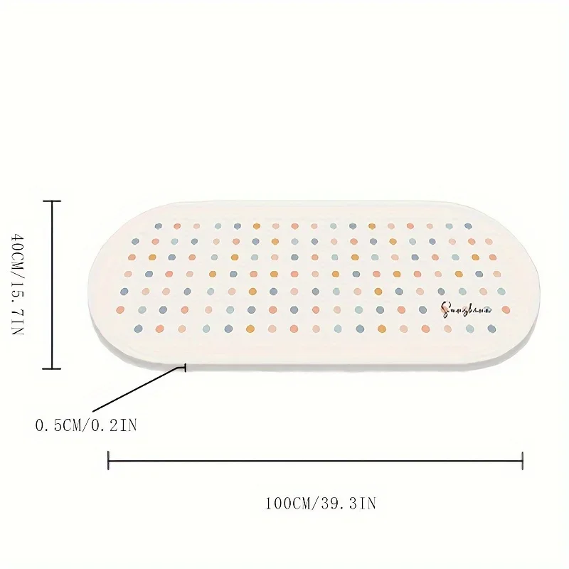 KONI Bathtub Bath Mat PVC Soft Bathtub Safety Shower Non-slip Bath Mats with Suction Cups Massage Floor Mat Safe for Kids