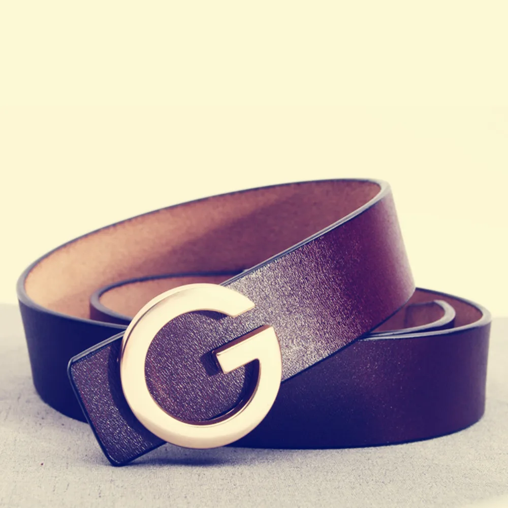 Luxury Brand Unisex Belt 3.8cm Smooth Buckle High Quality Leather Strap for Men And Women Fashionable Waist Accessory